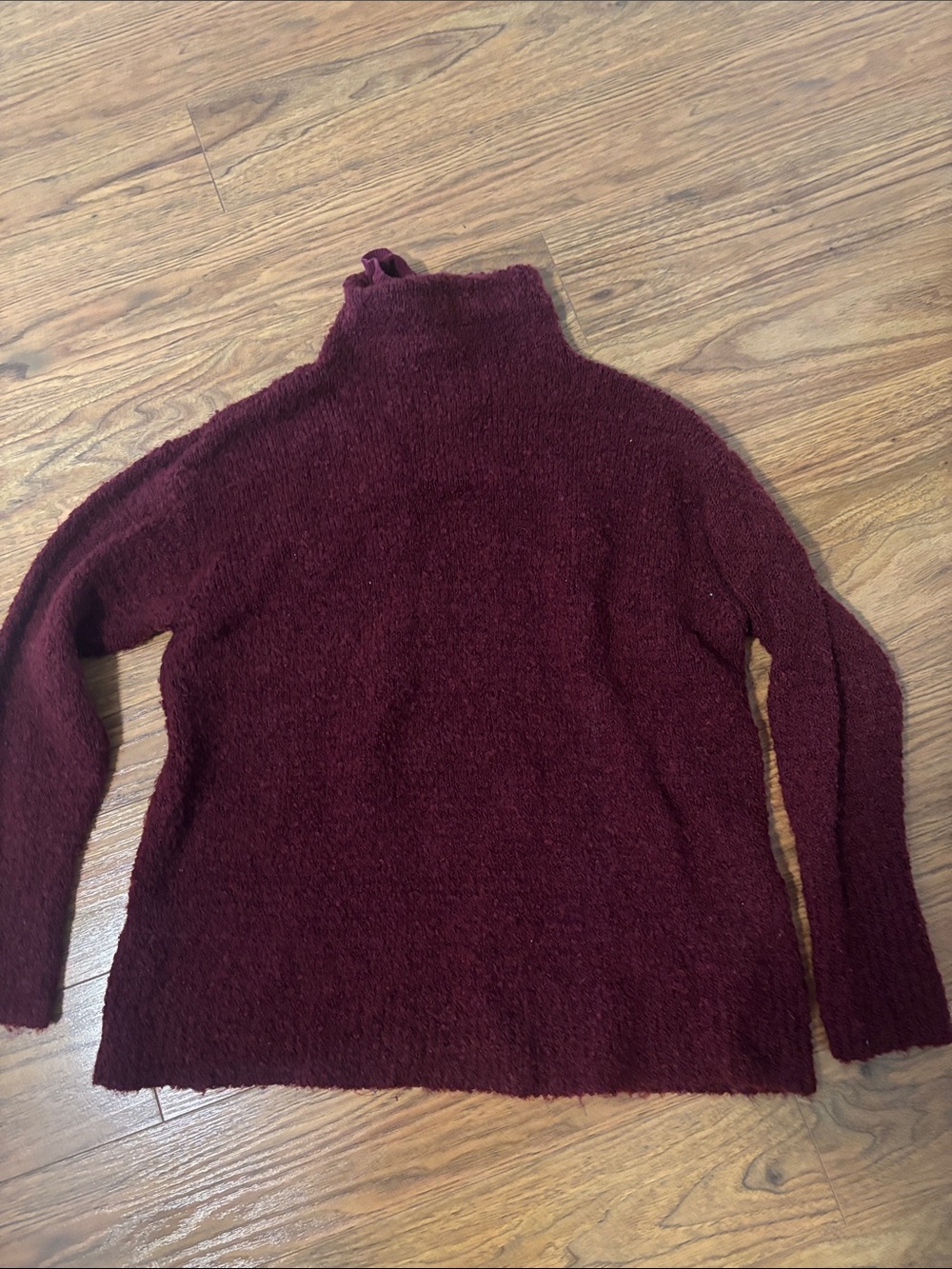 MICHAEL Michael Kors Burgundy Turtleneck Sweater Wool Knit Sz L
